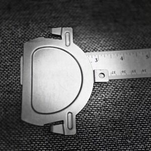 GE Dryer Exhaust Cover Plate Vent Hole Plug Silver Metal Excellent Replacement